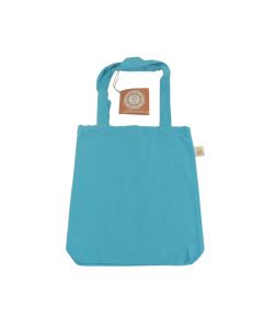 BOLSA TEXTIL TURQUESA 38X32