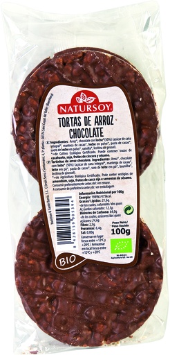 [8428159005394] TORTAS ARROZ CHOCOLATE NATURSOY 100G