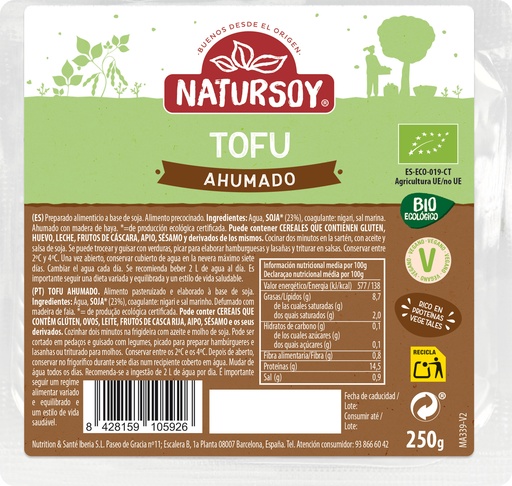 [8428159105926] TOFU AFUMADO NATURSOY 250G