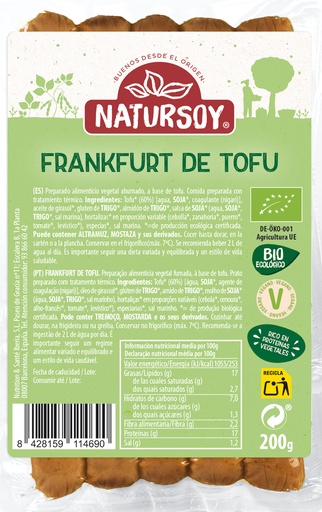 [8428159114690] SALCHICHAS FRANKFURT NATURSOY 200G