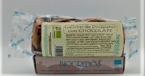 [8437003535253] GALLETAS ALMORZO CHOCOLATE BIOGREDOS 220G