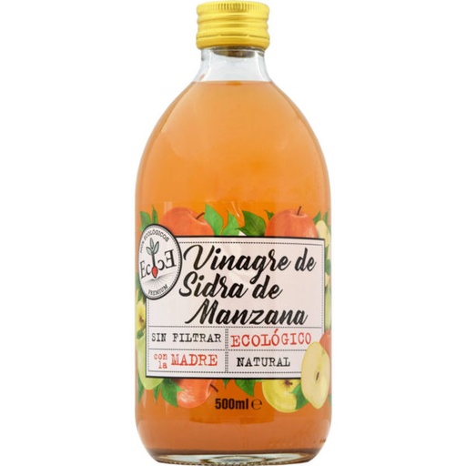[8437015910956] VINAGRE SIDRA S/FILTRAR ECOVINAL 500ML